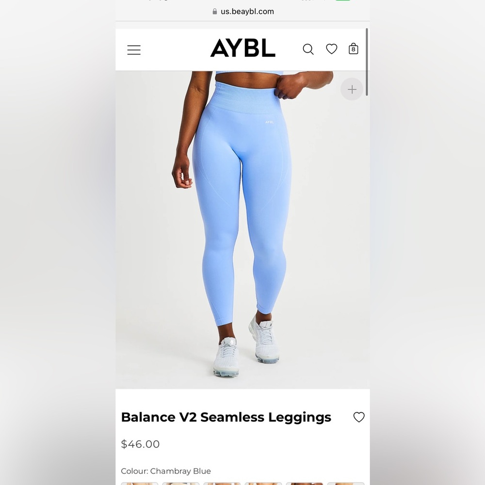 AYBL Balance v2 seamless leggings in Chambray Blue